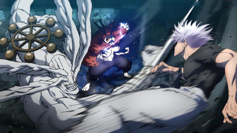 Jujutsu Kaisen Gojo vs Jogo intense battle scene