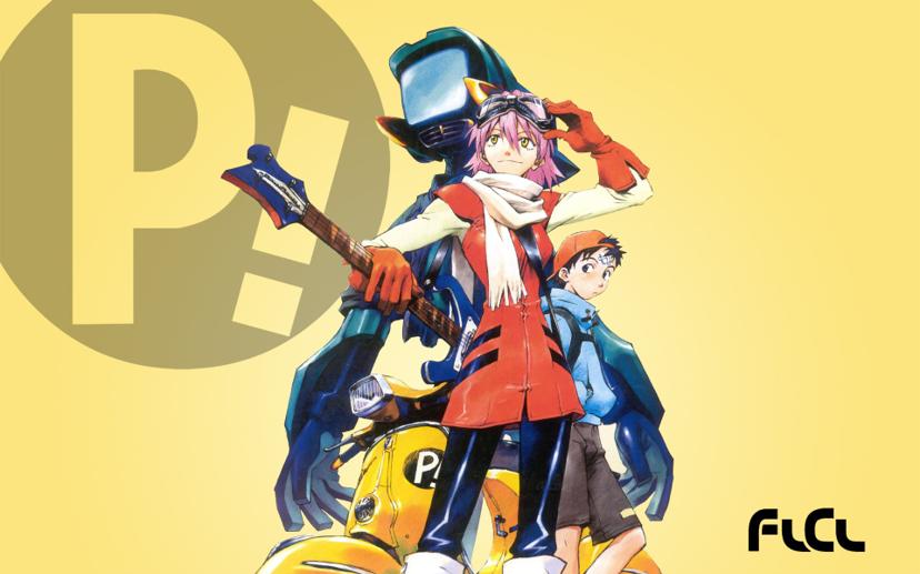 FLCL short anime 6 episodes coming of age surreal