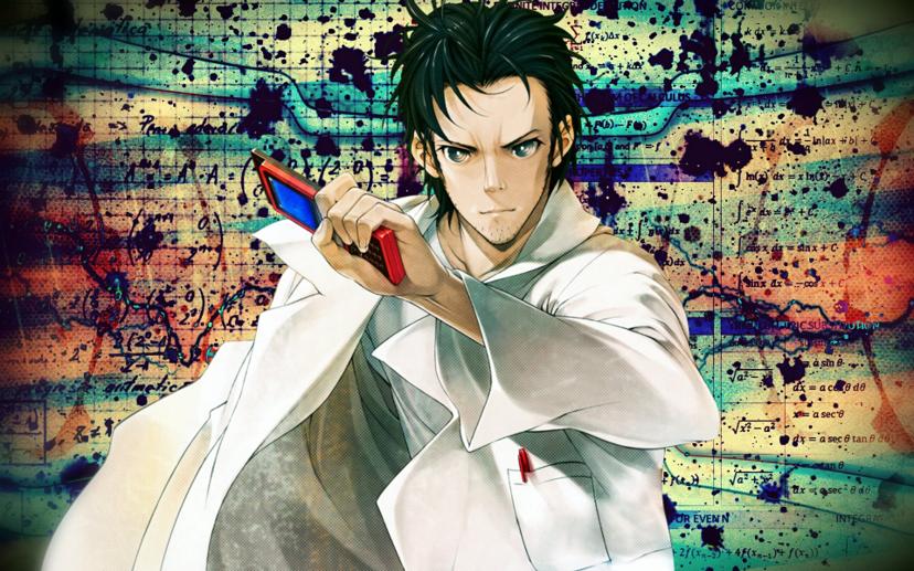 Steins Gate anime Okabe key visual