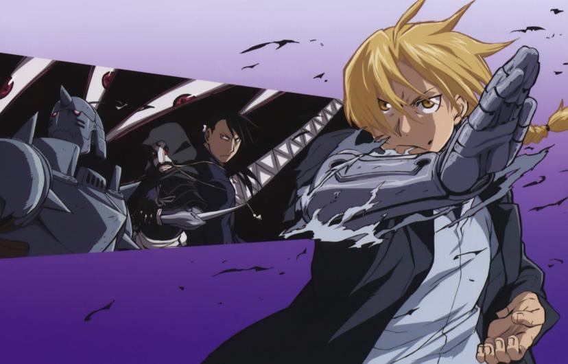 Fullmetal Alchemist Brotherhood Edward and Alphonse fighting homunculus