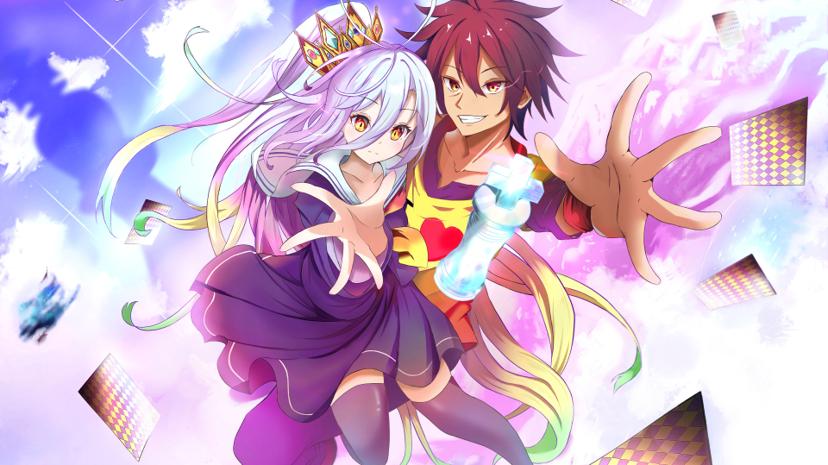 No Game No Life Sora and Shiro strategic anime wallpaper 4k